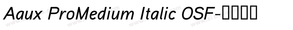 Aaux ProMedium Italic OSF字体转换